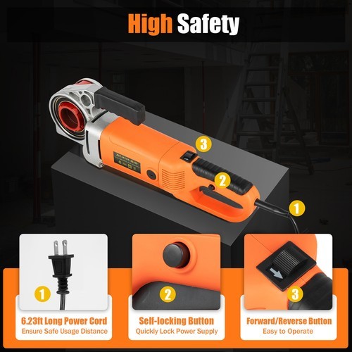 Handheld Electric Pipe Threader Threading Machine W/6 Pipe Cutter 1/2" - 2" USA