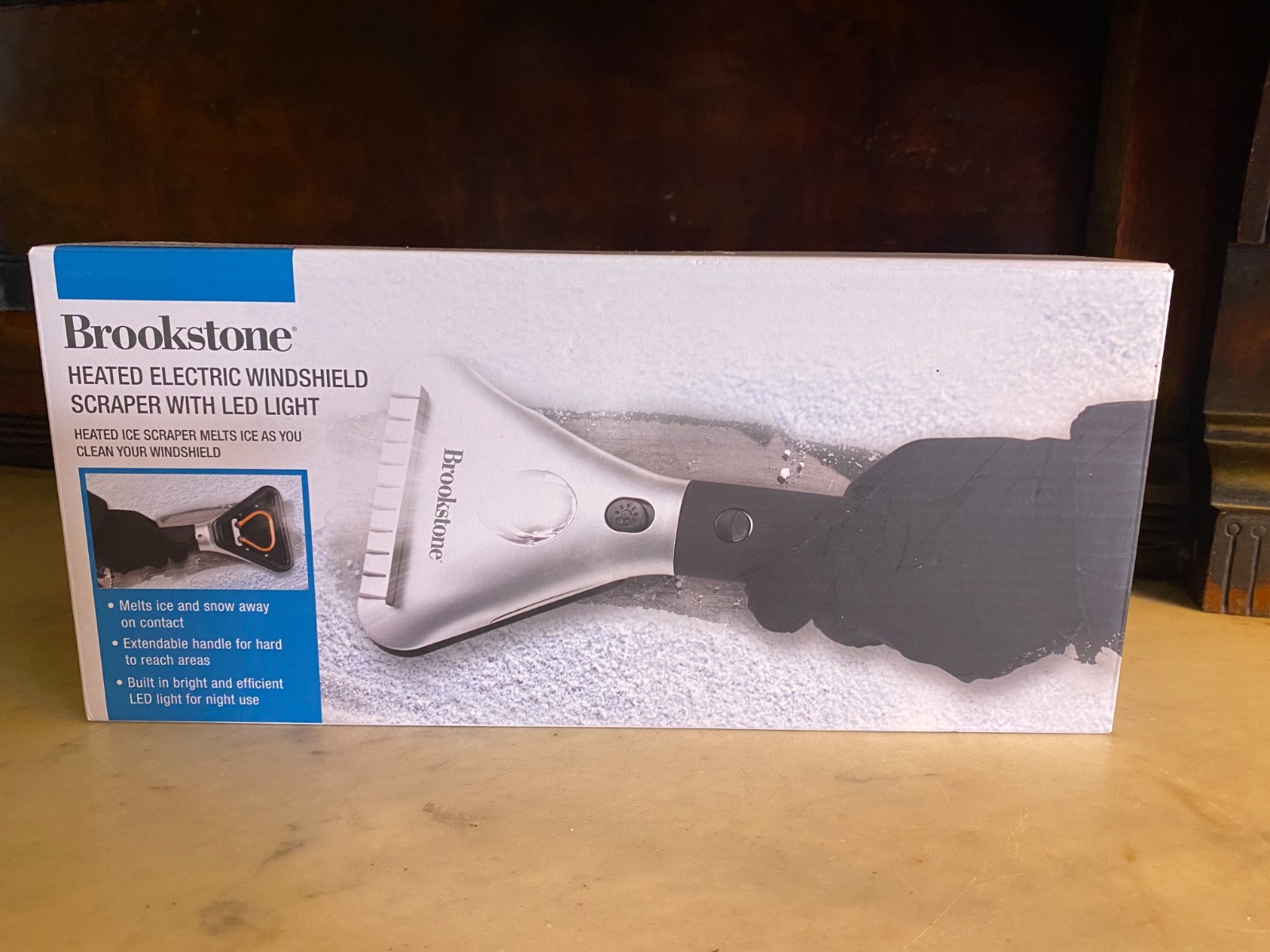 Brookstone Heated Electric Windshield Scraper with LED Light - Not Tested