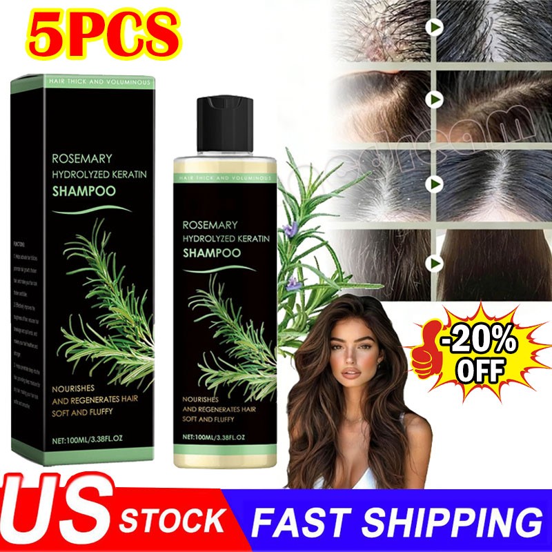 Organic Rosemary Hair Growth Shampoo for Women and Men-Natural Thickening
