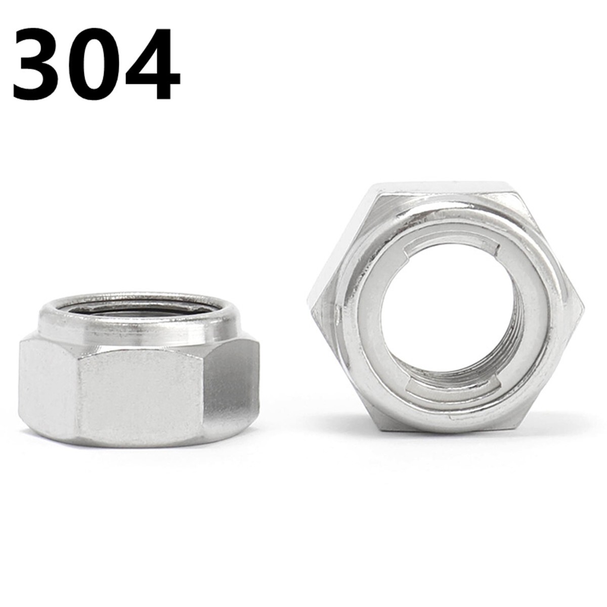 304 Stainless Steel All-metal Prevailing Torque Type Hexagon Nuts M3-M20