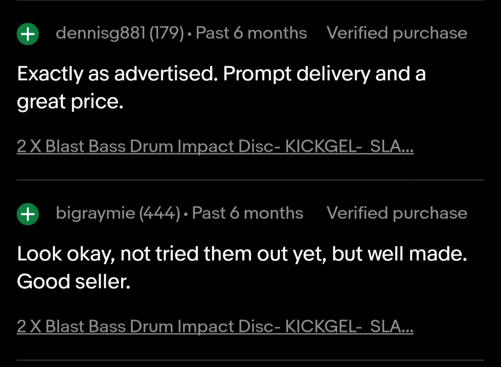 1 X Blast Bass Drum Impact Disc KICKGEL SLAM CLICK EQ PATCHES Bonham DRUMHEADS
