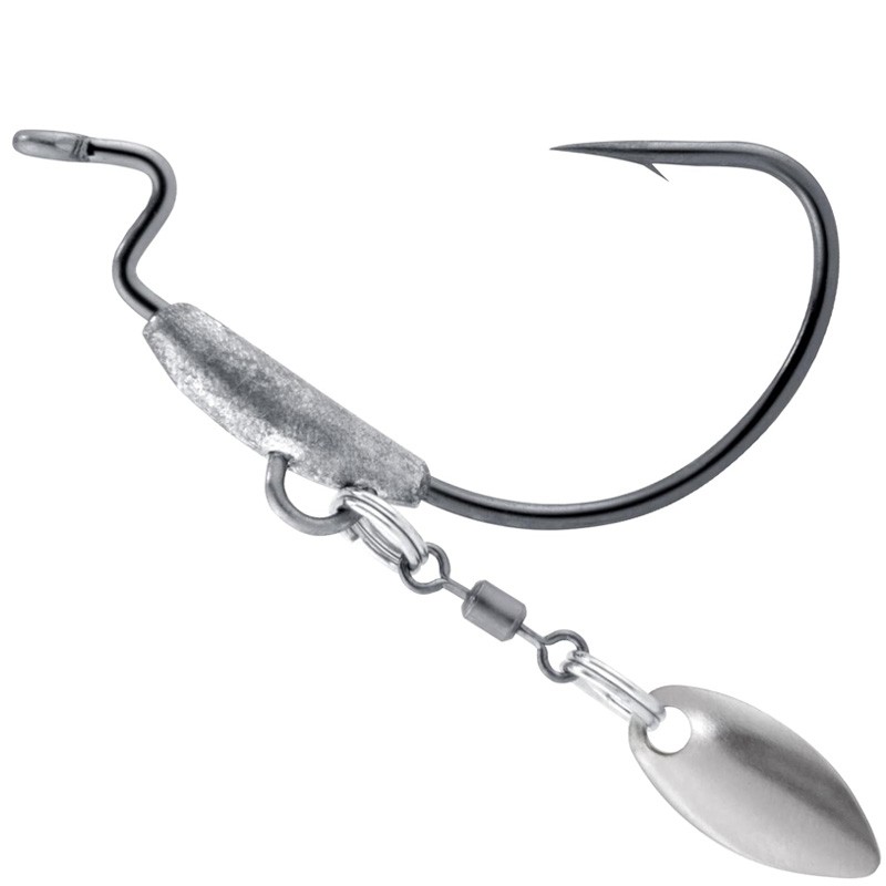 25Pcs Underspin Weighted Swimbait Hooks Wide Gap Offset Weedless Soft Lures Hook