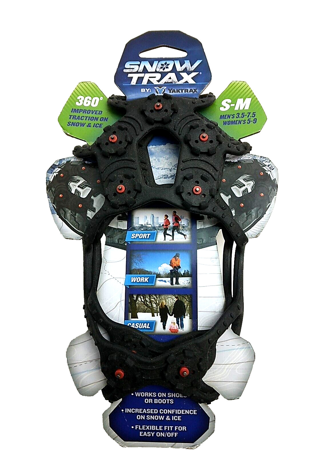 Snow Trax By Yaktrax Traction Gear Shoes/Boots (Men’s 3.5-7.5 Women’s 5-9)