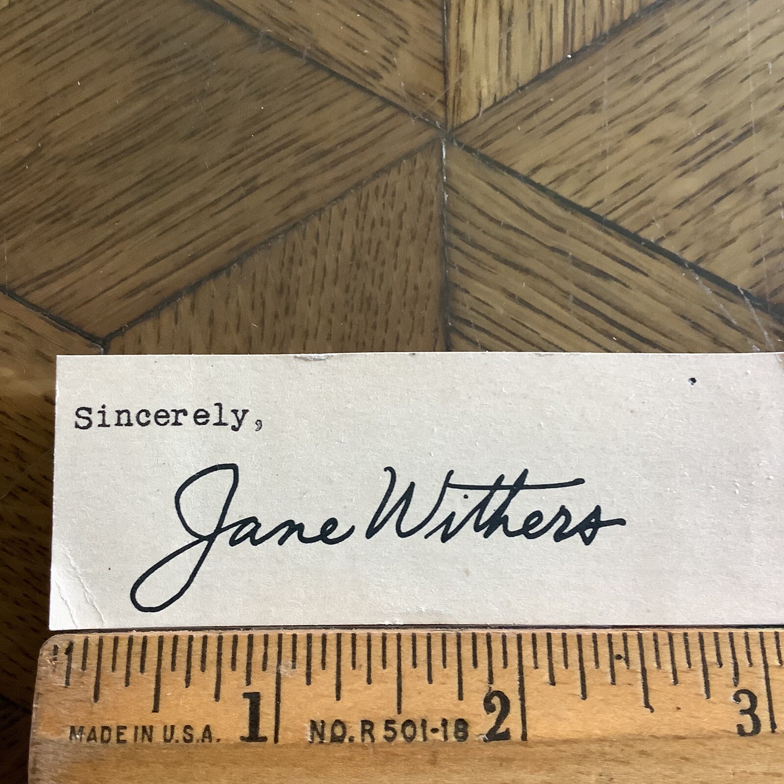 Early 1930's JANE WITHERS “Child “ Vintage Hollywood Actress  Signature Autograf