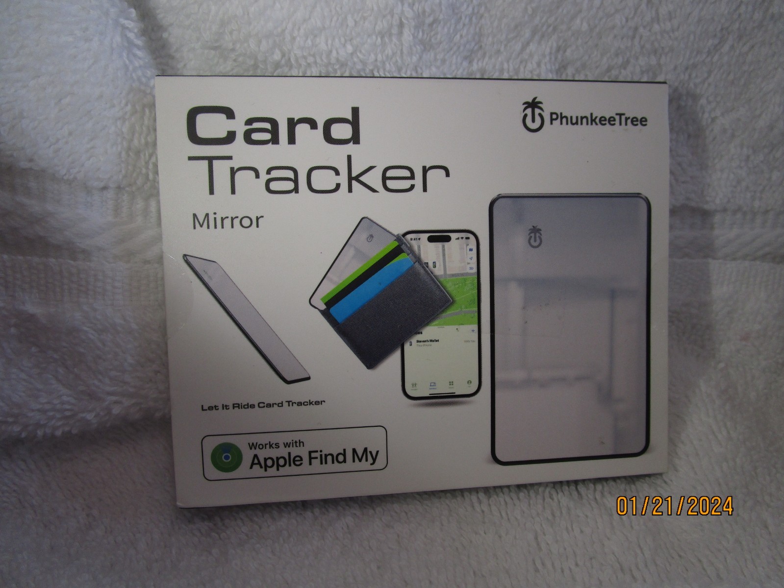 Phunkeetree Card Tracker device designed to fit in wallet FIND MY NETWORK
