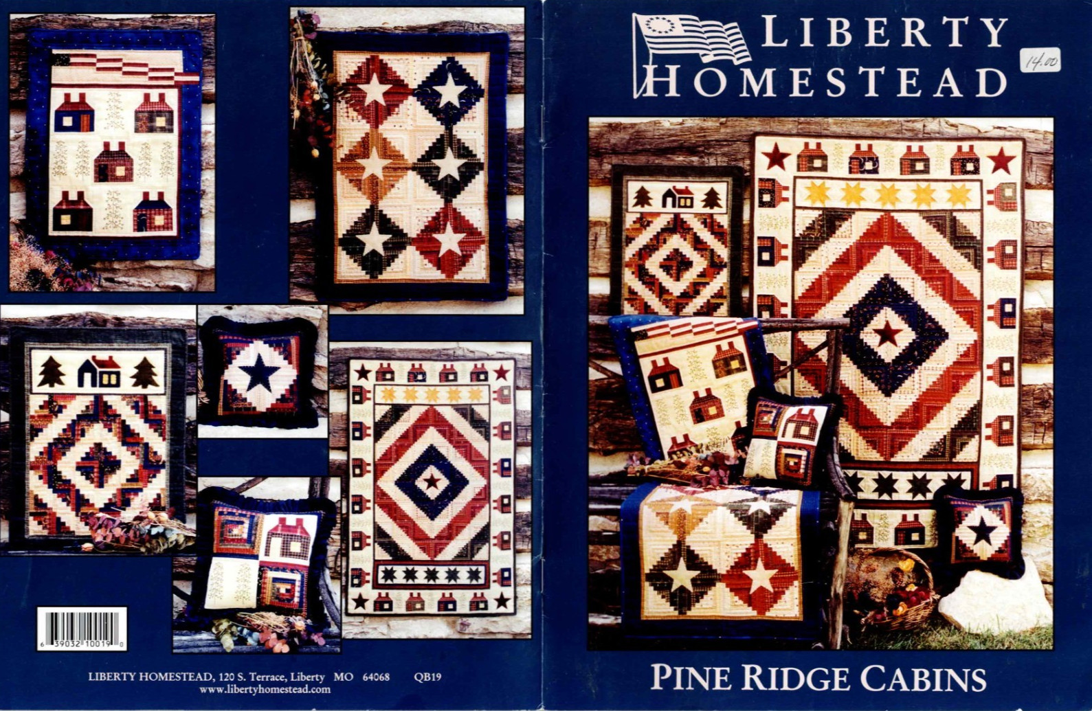 Quilt Pattern Booklet Liberty Homestead Pine Ridge Cabins Patriotic Vibe 2002