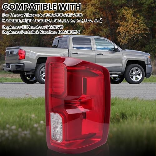 LED Tail Light Assembly Compatible with Chevy Silverado Passenger Right Side