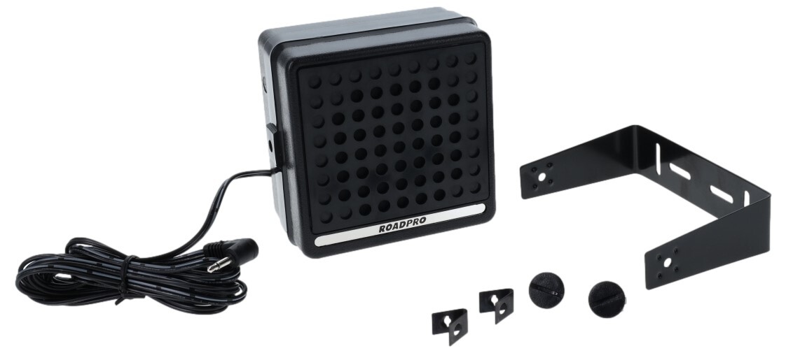 Roadpro RP-100T 4-Inch CB External Speaker 12 Watt w/ 10ft Cord 3.5mm Plug-Black