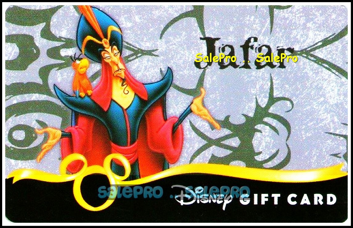 DISNEY 2010 USA HORROR NEGATIVE CHARACTORS * JAFAR * COLLECTIBLE GIFT CARD