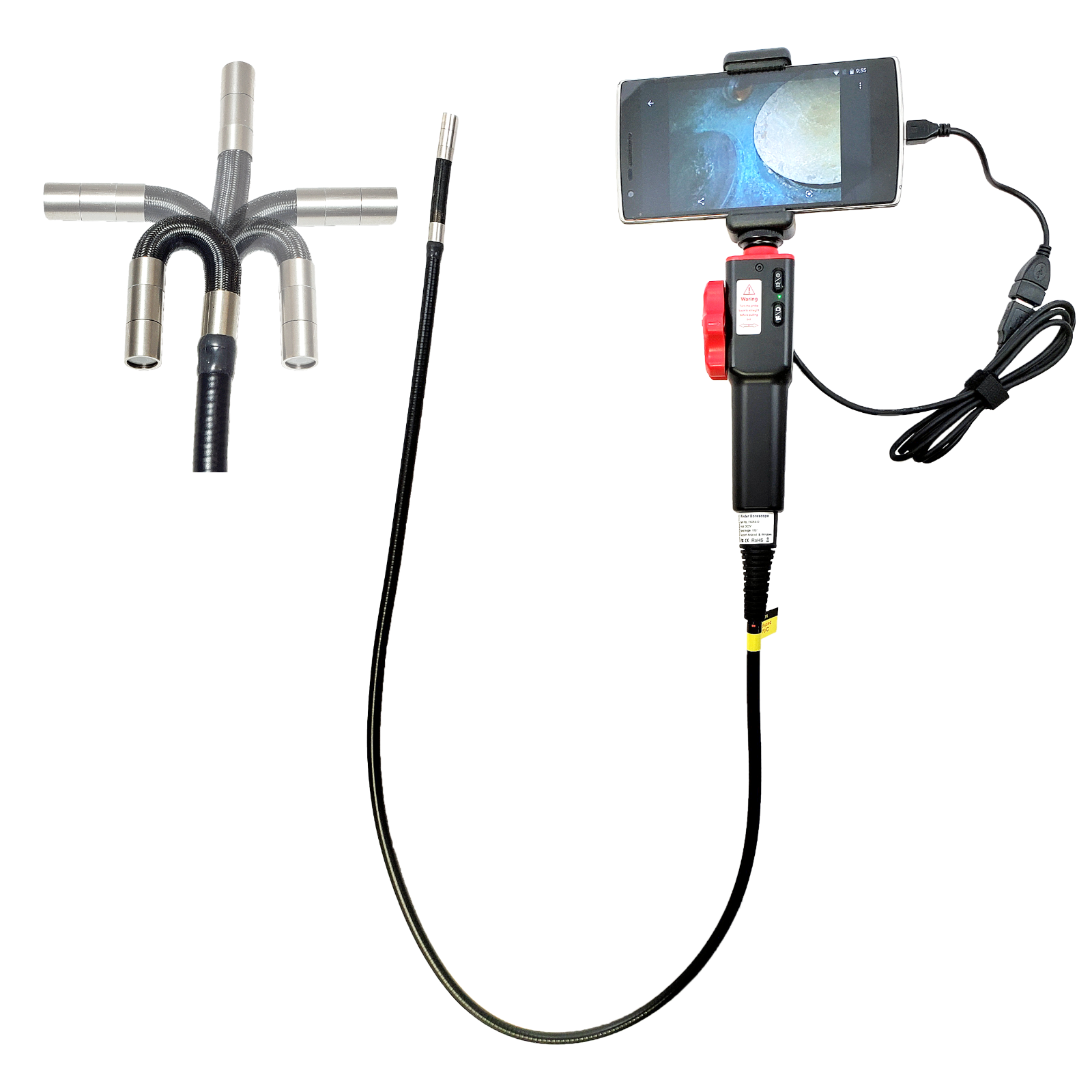 Vividia VA-880 USB Articulating Borescope Diagnostic Inspection Camera PC Phone