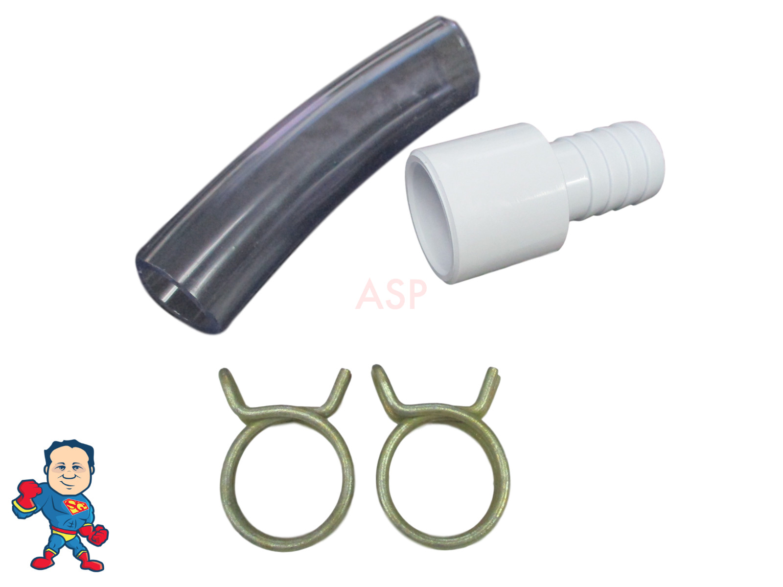 Renu Extra Extension Kit 3/4" Slip/ 1" Street x 3/4" Barb 4" Tubing (2) Clamps