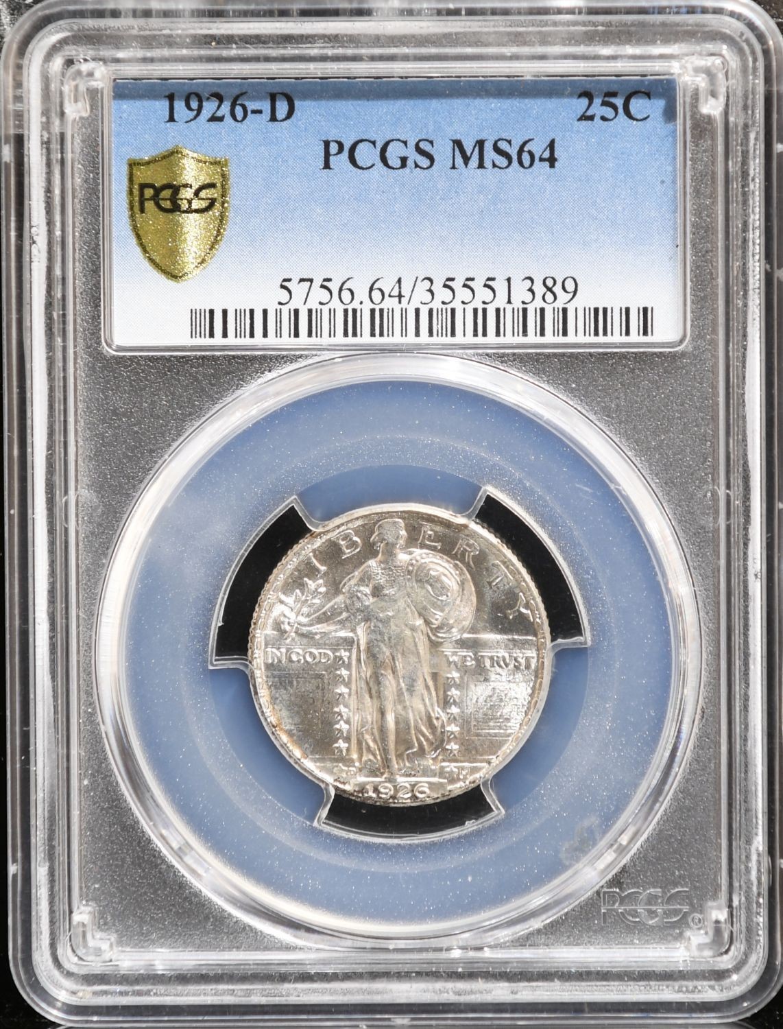 1926-D Standing Liberty Quarter Silver - PCGS MS-64 BLAST WHITE ~ W / VIDEO