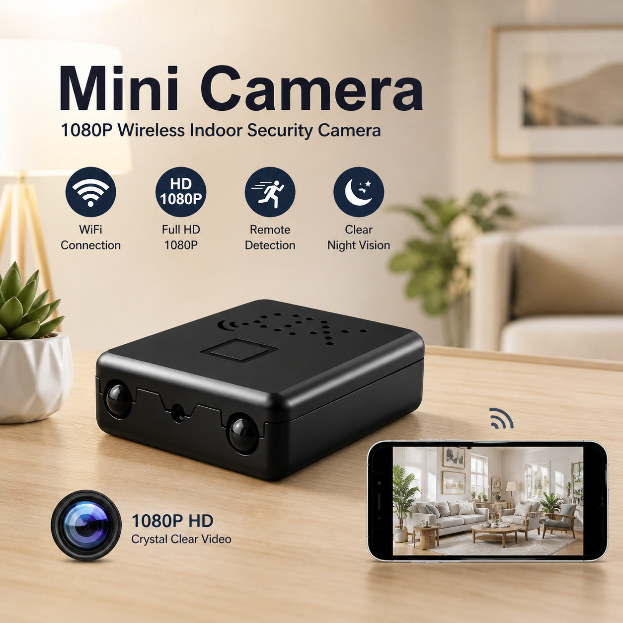 2026 Smart Mini WiFi Camera Wireless 1080P HD Night Cam w/Battery Home Security