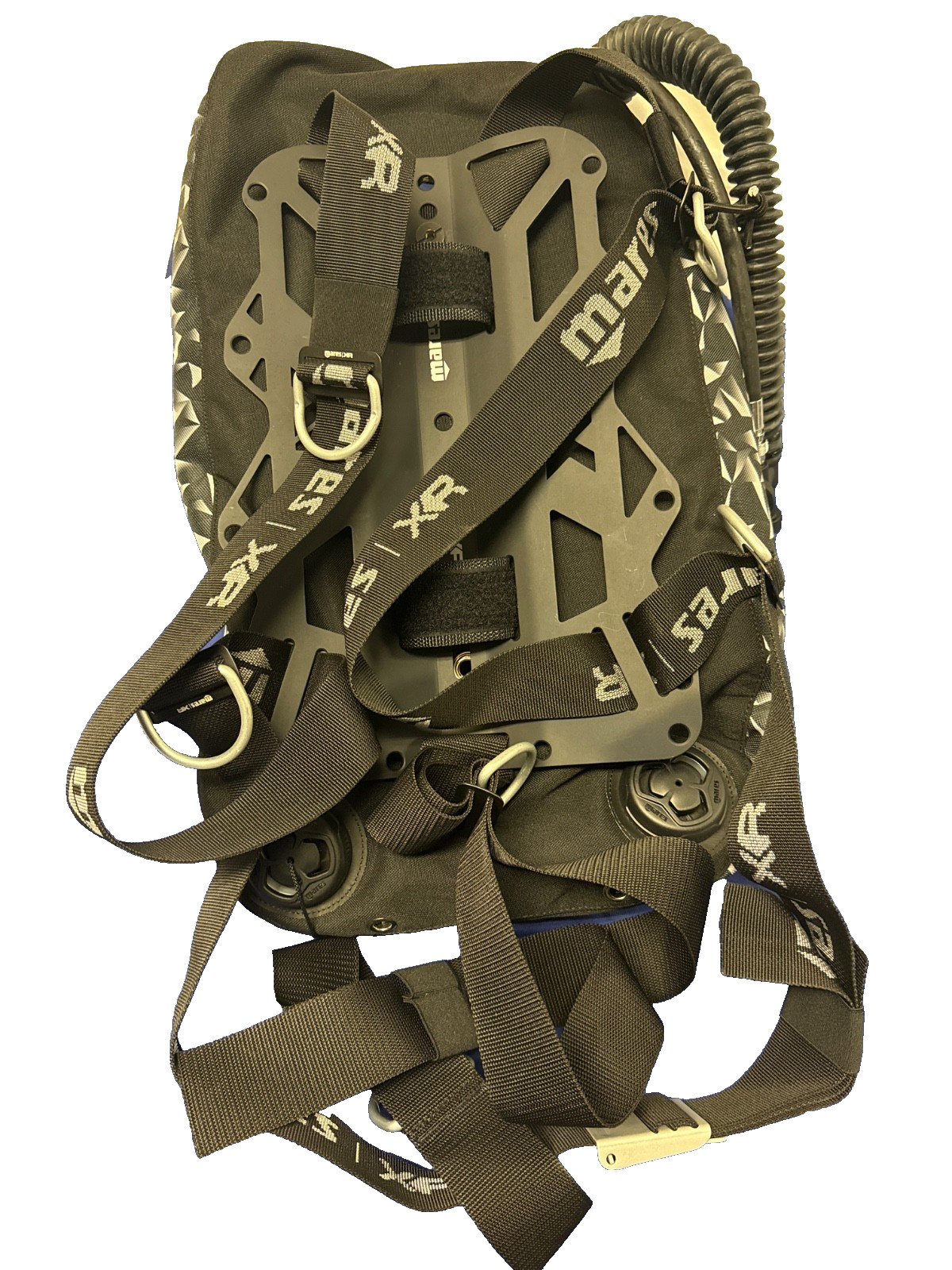 Mares Polygon Single Backmount Set-XR Line Back plate and wing, 0353, 0184
