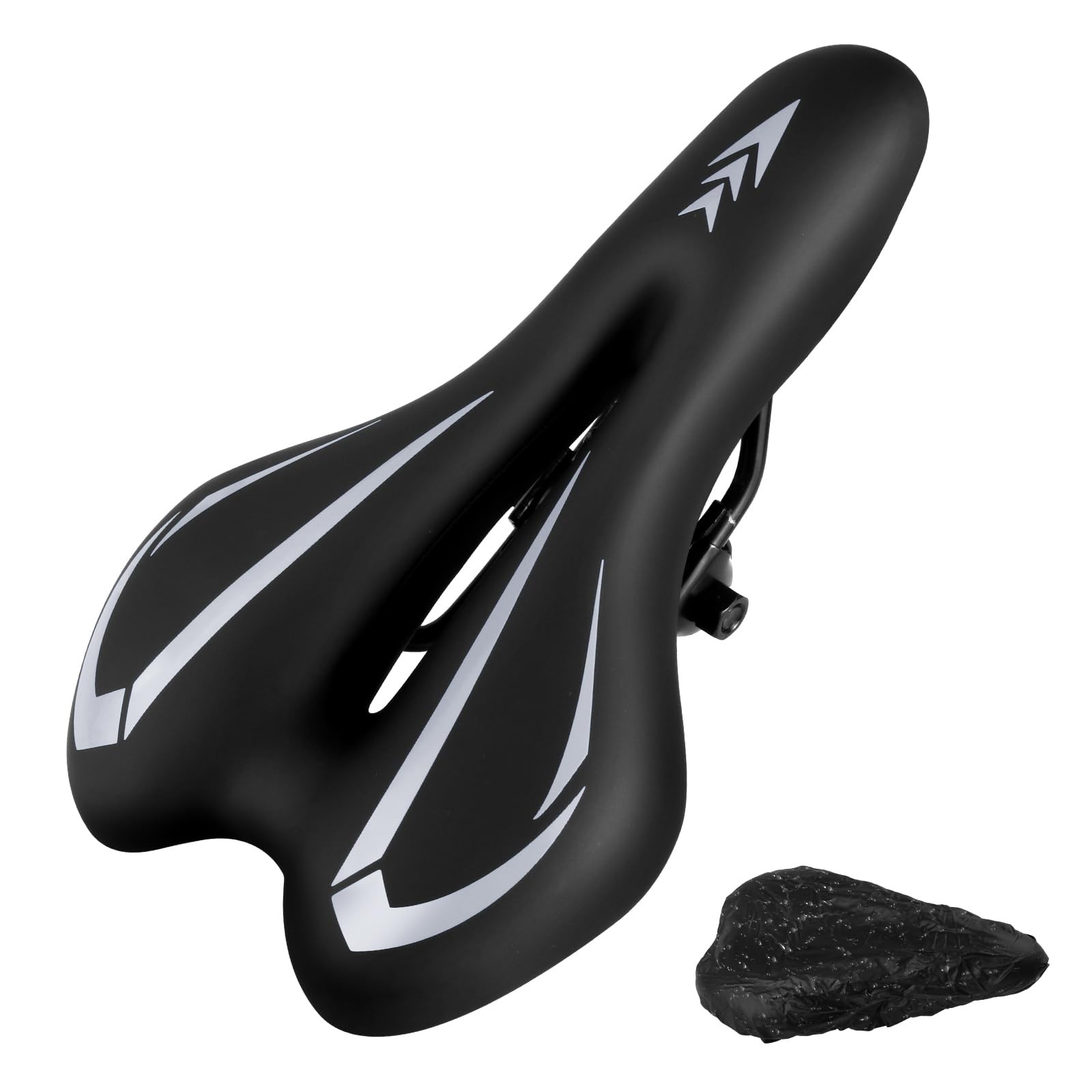 Gel Bike Seat for Men & Women, Bicycle Seat with Waterproof Cover, Breathable...