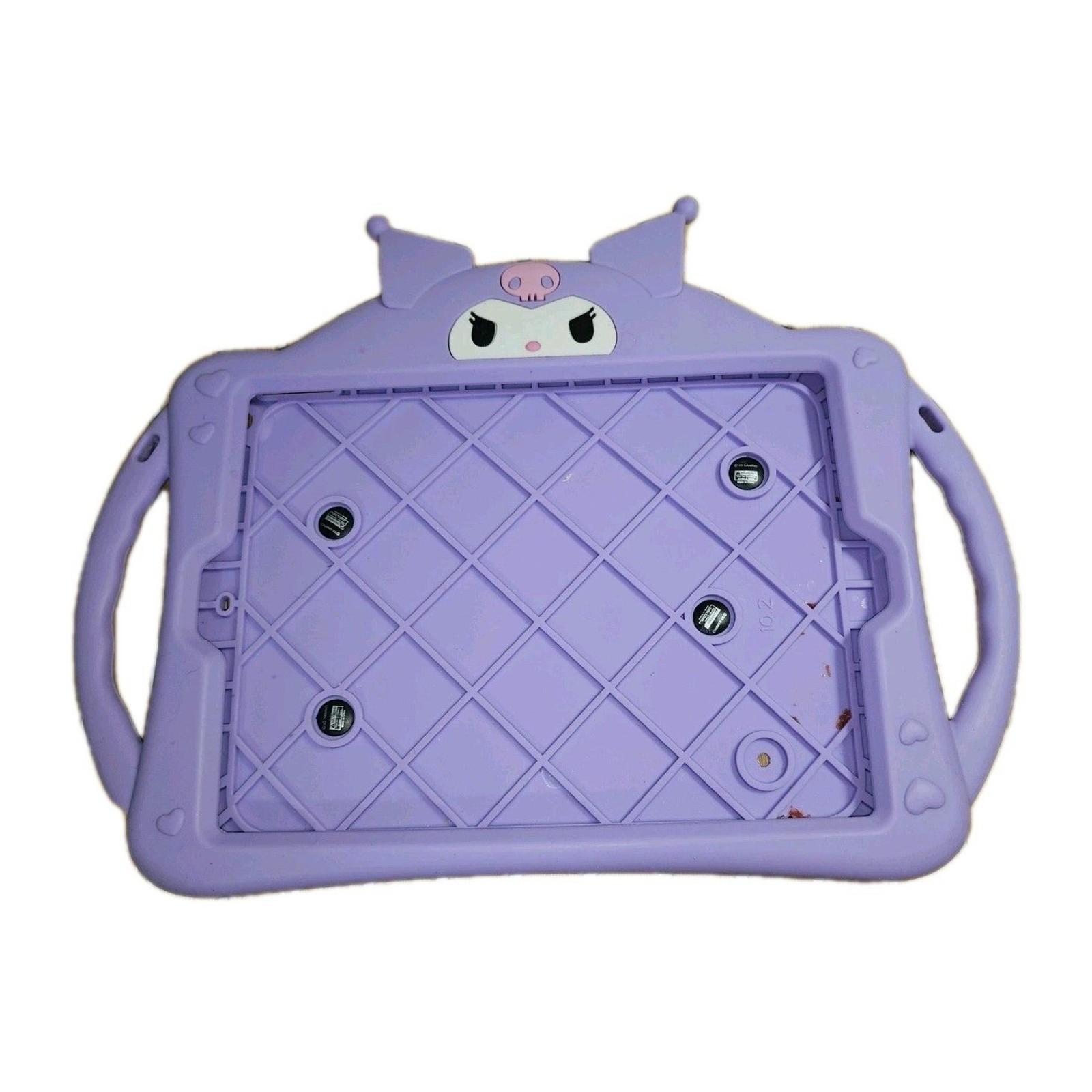 Purple Kuromi-themed Protective Silicone iPad Shockproof 10.2 Case with charms