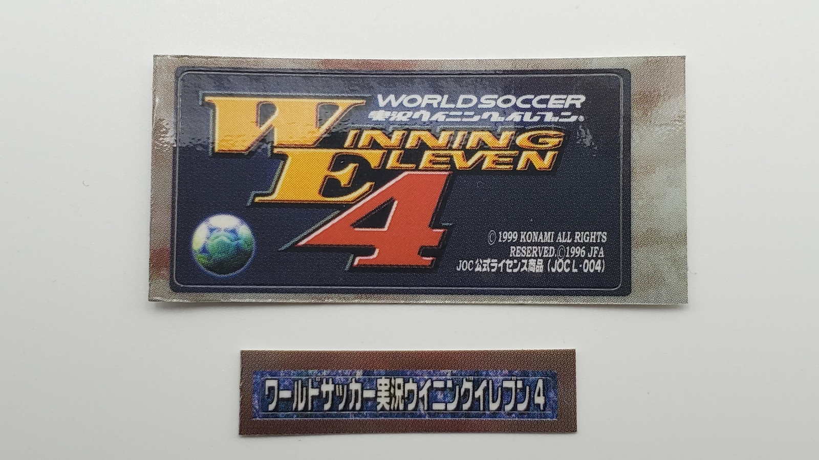 World Soccer Winning Eleven 4 Pro Evolution Memory Card Sticker Vintage Japan