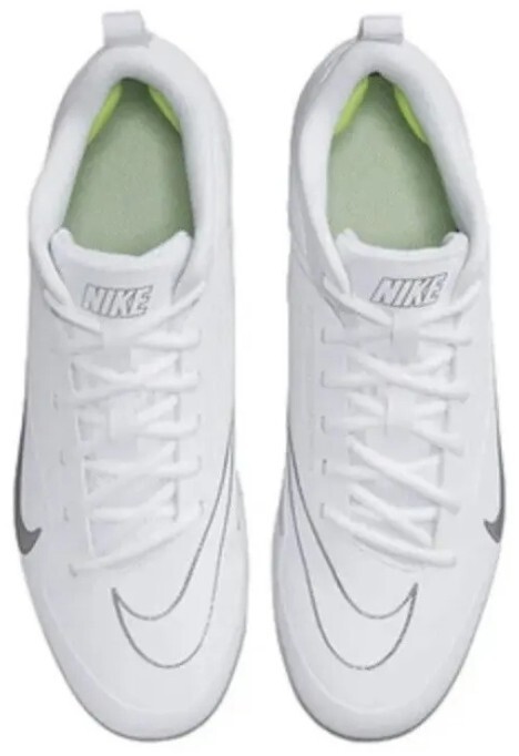 NEW Nike Alpha Huarache 8 Varsity Lacrosse Cleats White Gray Sz 10.5 CZ6558-100