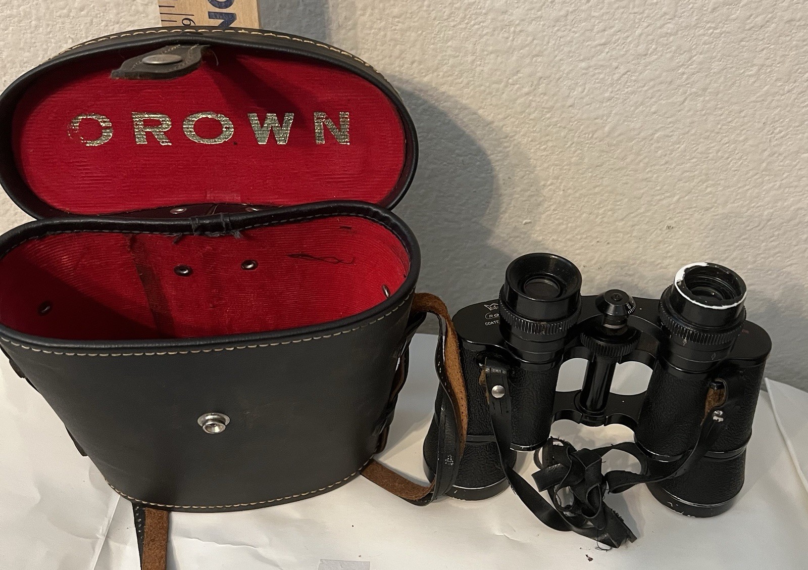 Crown 8x40 Binoculars 8x Magnification Coated Porro Prism Triple Tested Black