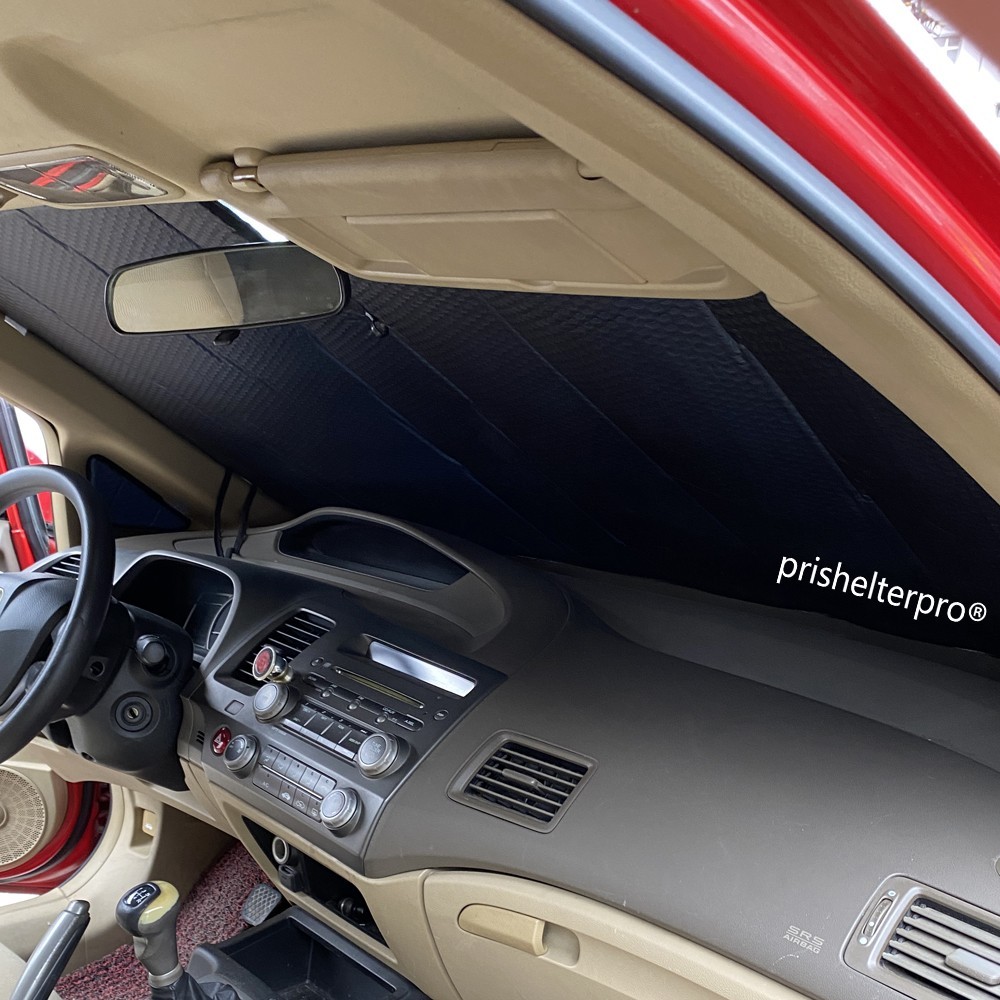 Fit For Honda Civic 06-11 Front Windshield Black Silver Privacy Camp Rest Shade
