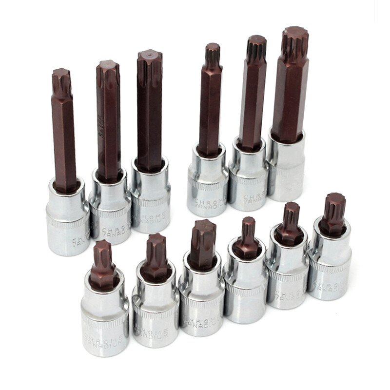 Torx Bit Star Socket T20 -T60 Trx 1/2" CR-V Drive Sockets