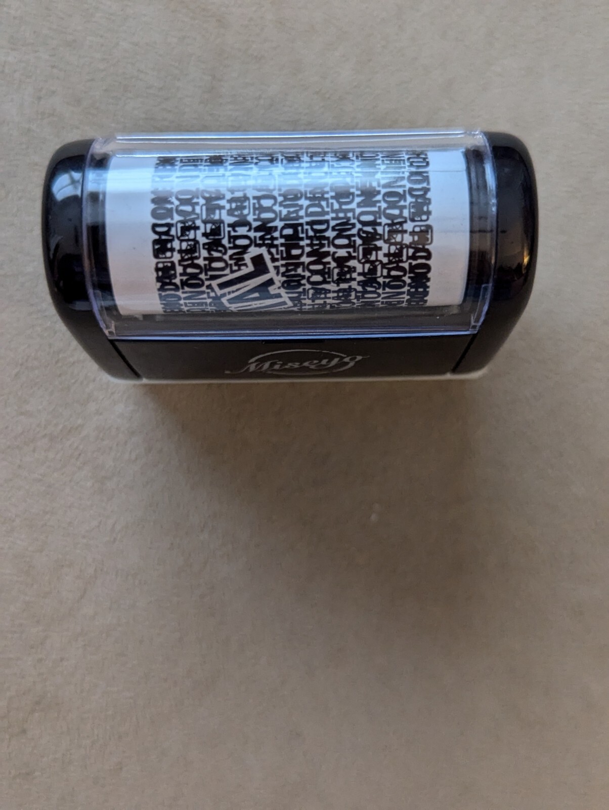 Miseyo I. D. Protection roller stamp with 3 refills and instructions