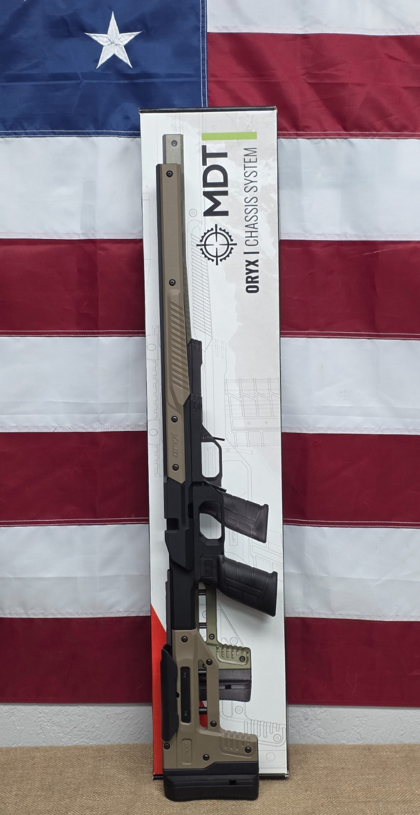 MDT Oryx Rifle Upgraded Chassis Stock Savage 110 Short Action, FDE - 106263-FDE
