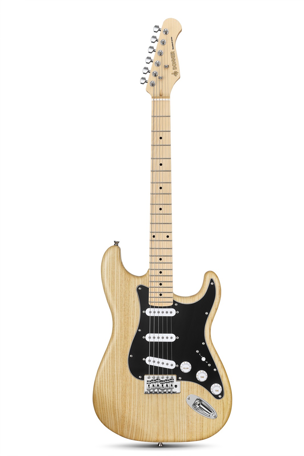 Donner DST-80 Electric Guitar For Sale SSS Pickup Wood Grain Amp & Accessories