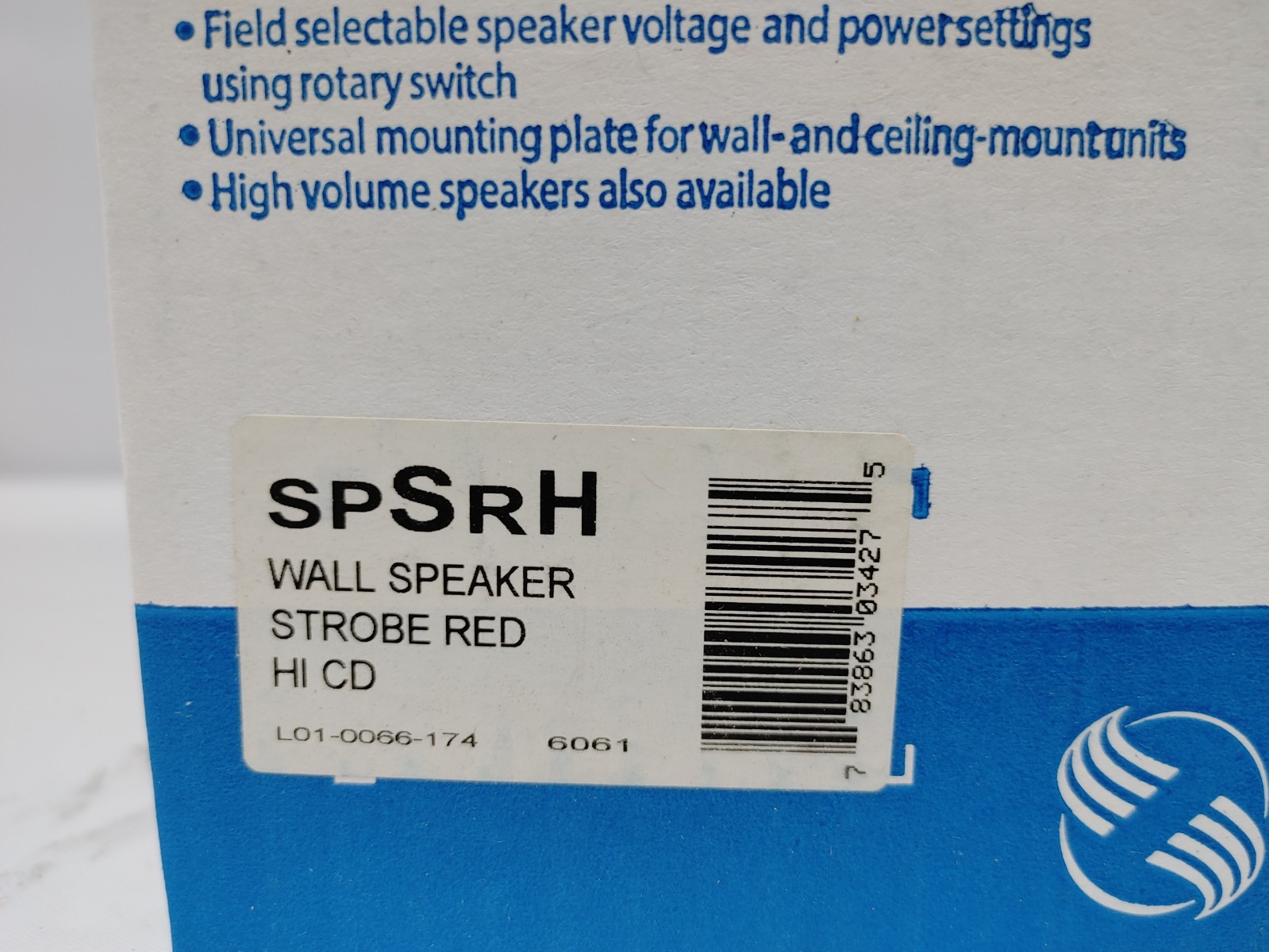 System Sensor SPSRH Wall Mount Speaker/Strobe