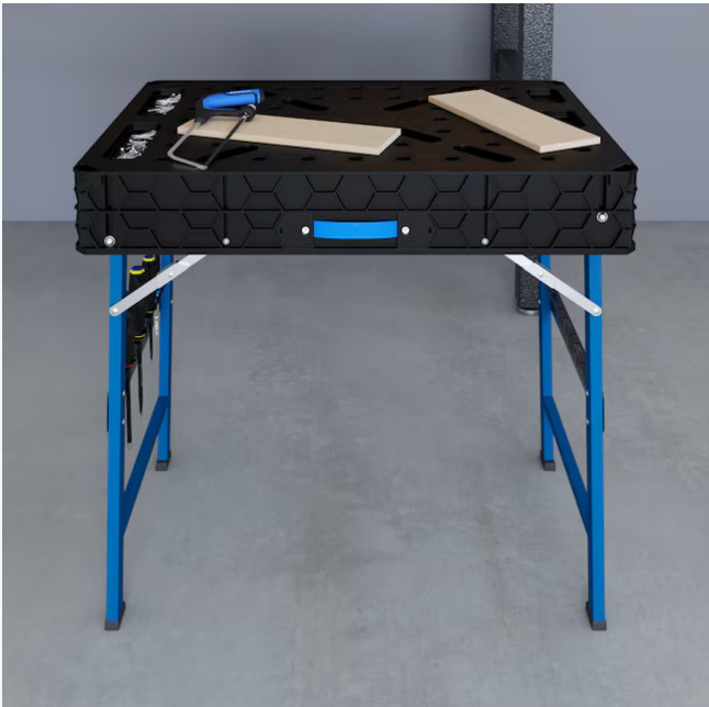 Kobalt 32-in H Black/Blue Plastic Portable Work Bench