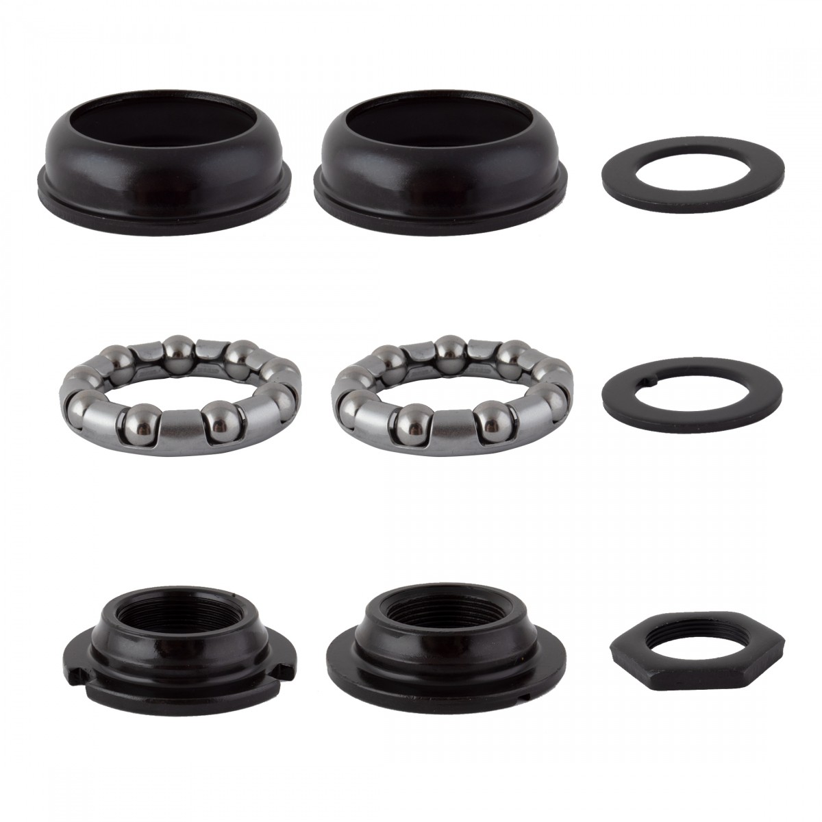 Sunlite One-Piece Crank Bearings 24 TPI Press Fit Bottom Bracket Cup Set Black