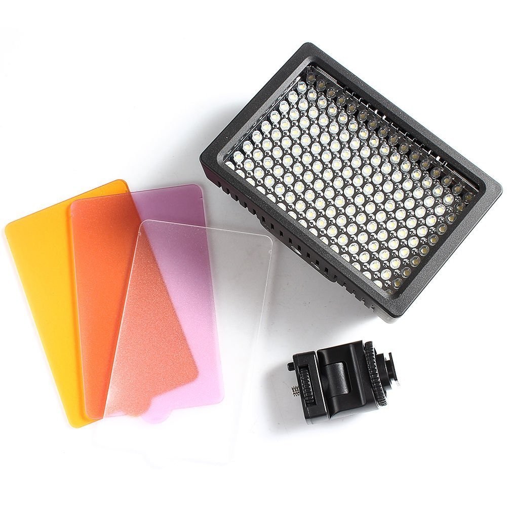 Digital Video Light of 160 LEDs 5600K Video Kit Includes Rotating Cold Shoe M...