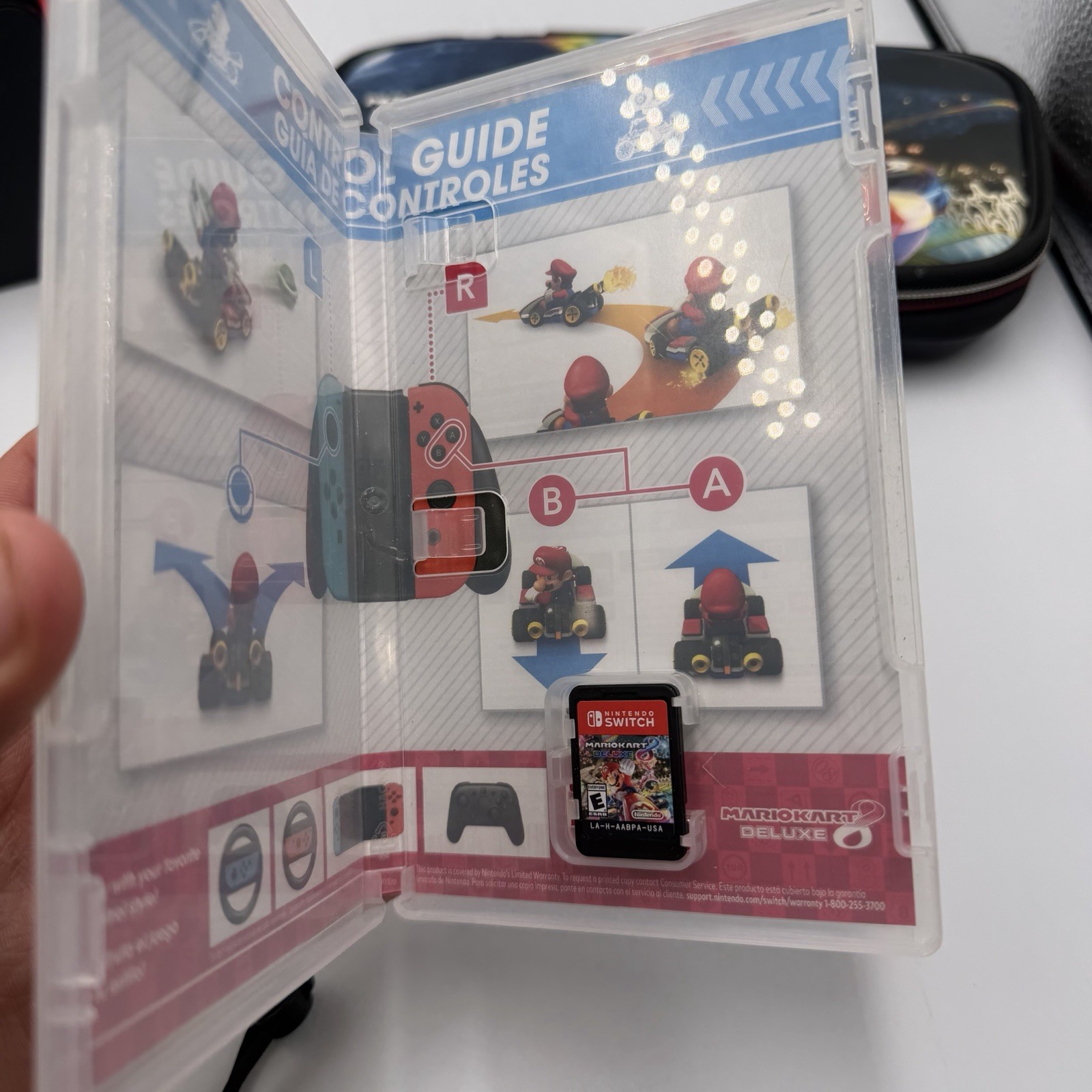 Nintendo Switch OLED Red & Blue Bundle Mario Kart 8 Deluxe