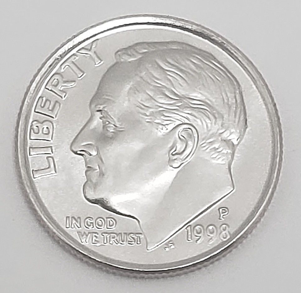 1998 P Roosevelt Dime AVE CIRCULATED **FREE SHIPPING**