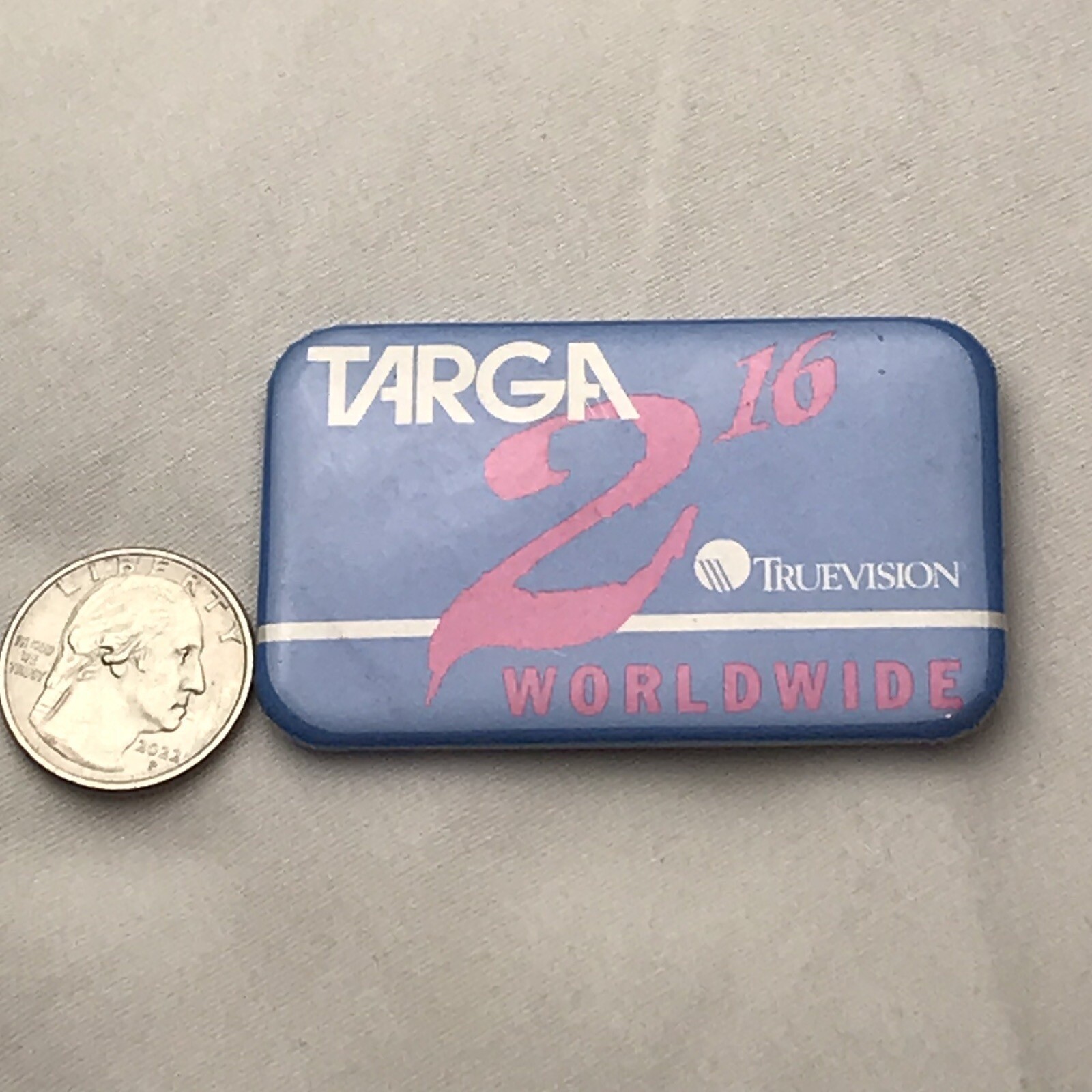 Truevision Targa 216 Pin Button Vintage Computer Graphics Collectible