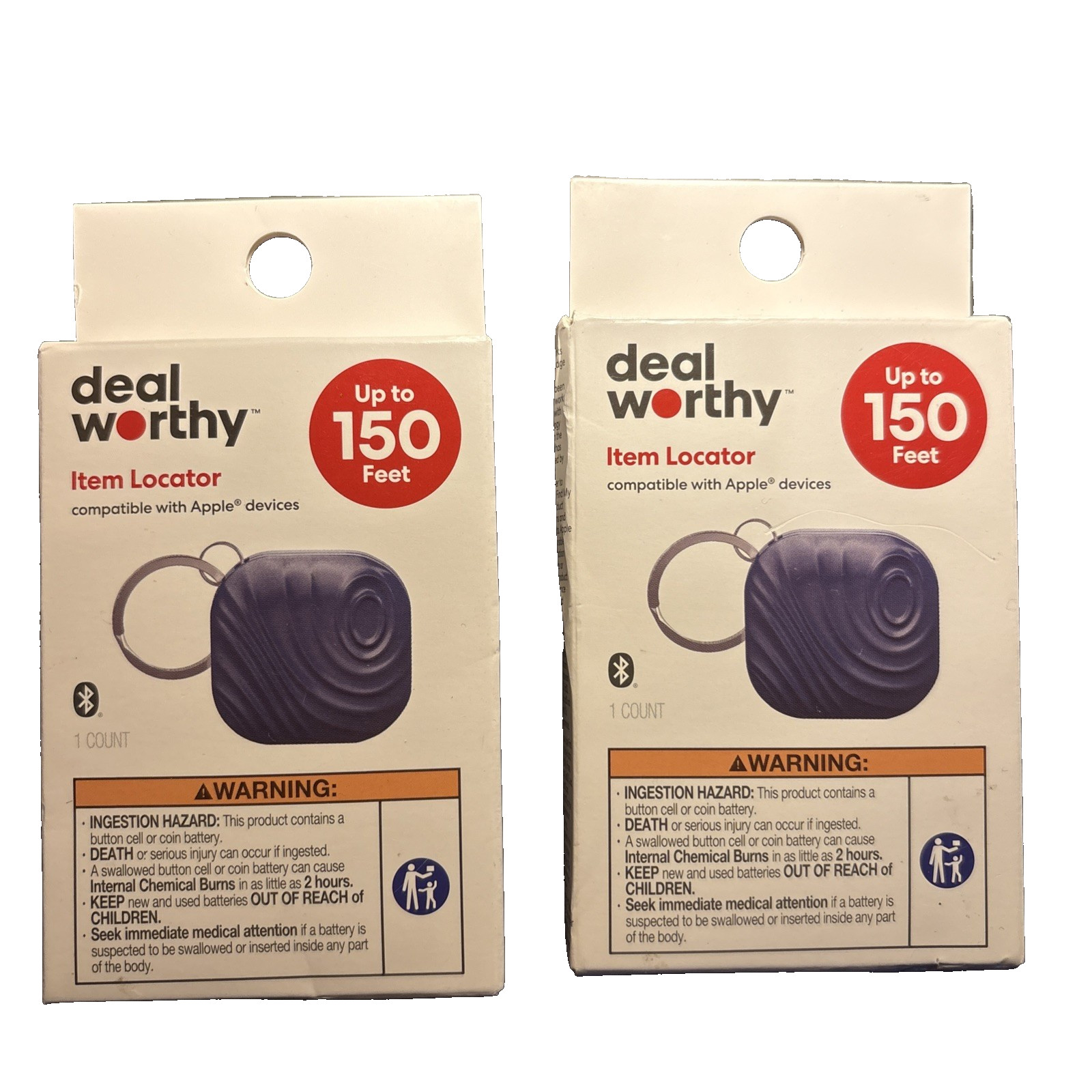 2x Deal Worthy Item Locator Compatible with Apple Find My NIB Navy Blue