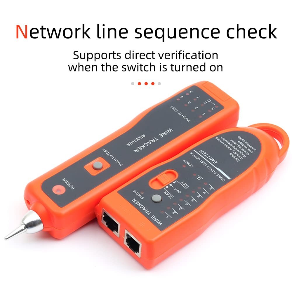 Advanced Cable Finder for Ethernet & Telephone Lines - Includes Accessories