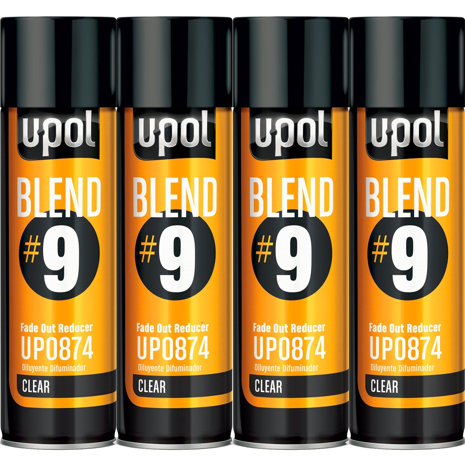U-POL Blend#9 Fade Out Reducer Premium Aerosol UP0874 Set of 4