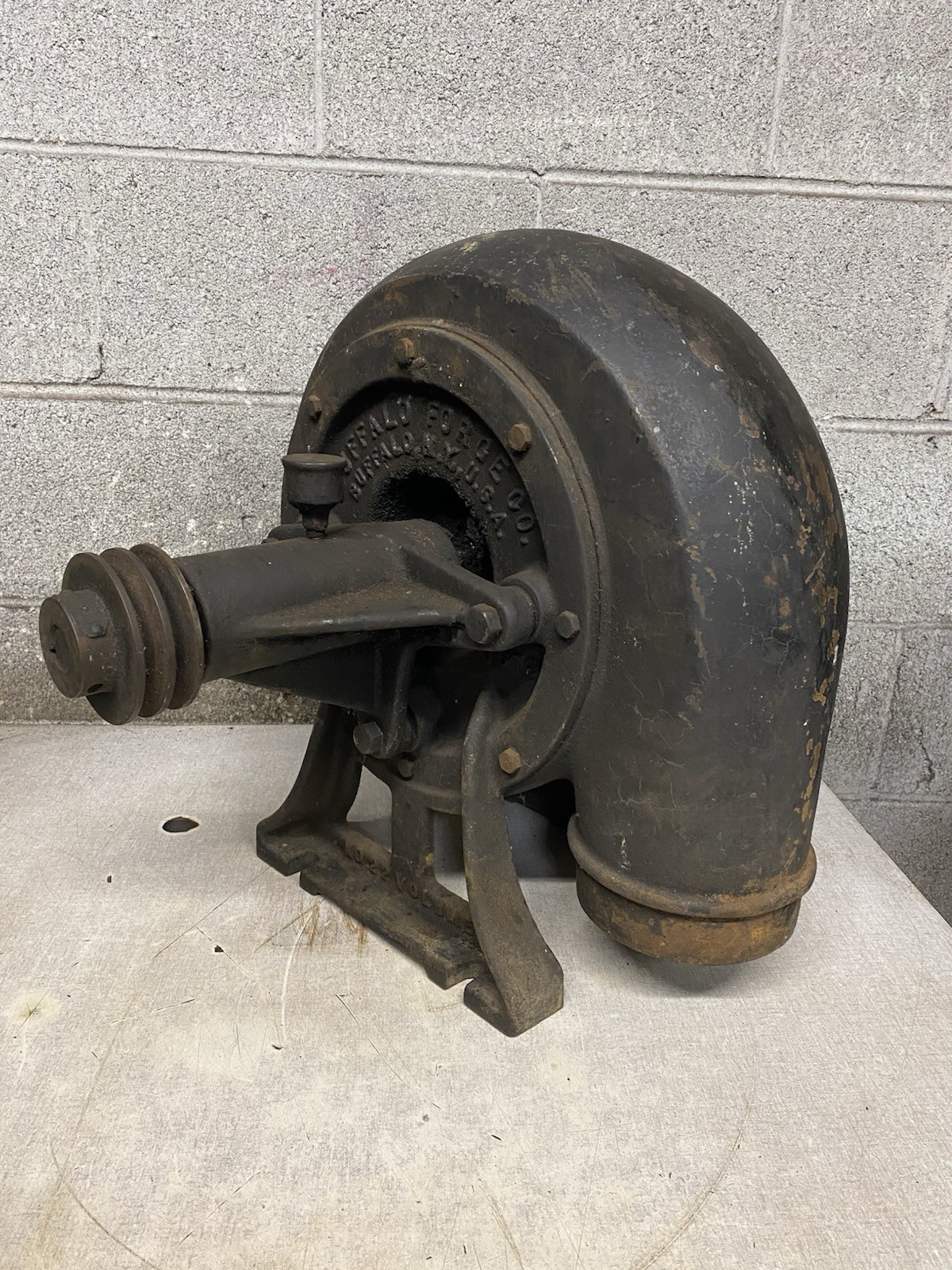 Vintage Buffalo Forge Co. No 22 Forge Blower Large Volume 5” Pipe, Needs Repair