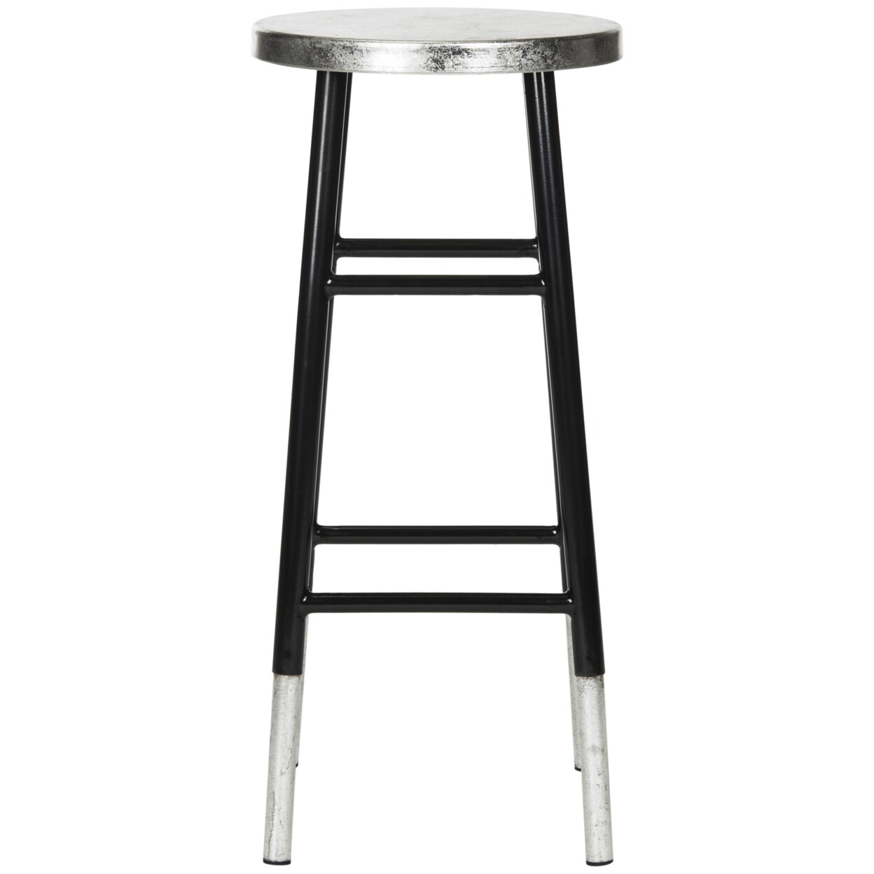 SAFAVIEH Kenzie 30''H Silver Dipped Bar Stool | Black / Silver |