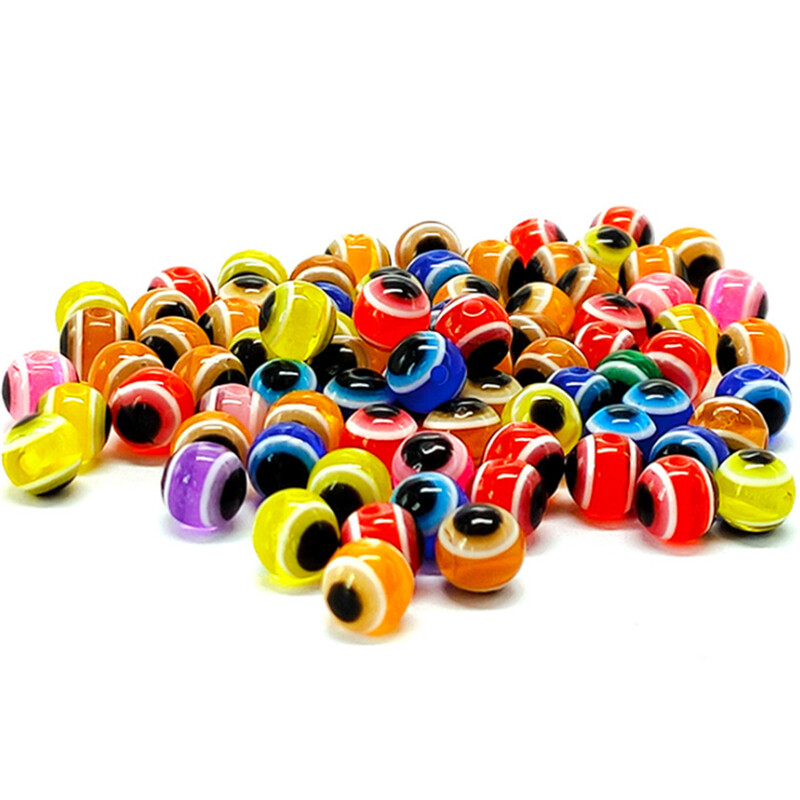 100pcs 5/6/8mm Fishing Beads Round Fish Eyes DIY Kit Bass Fishing Tackle