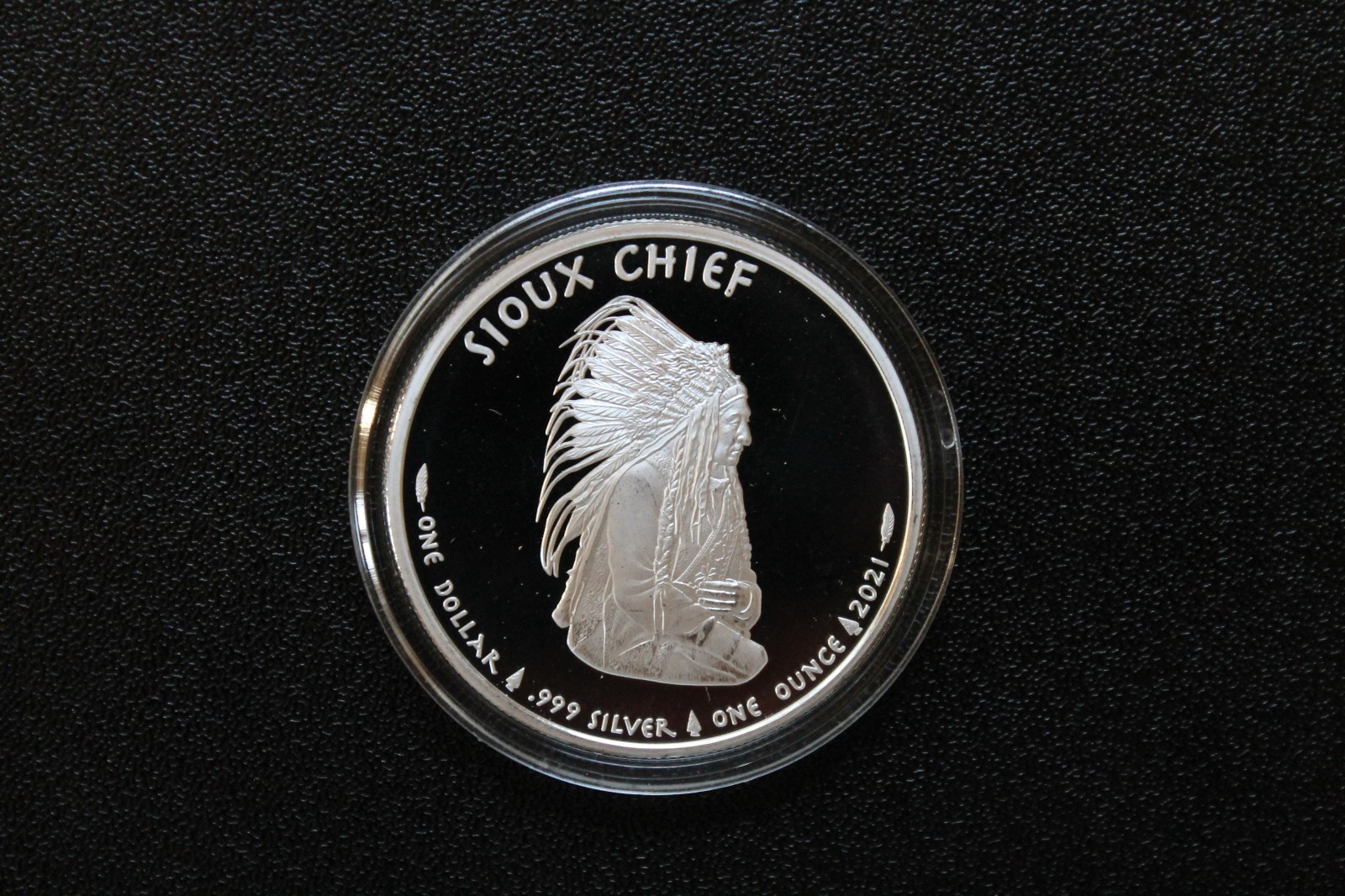2021 Sovereign Nation One $1 Dollar Sioux Chief .999 Silver Troy Oz BU Bullion