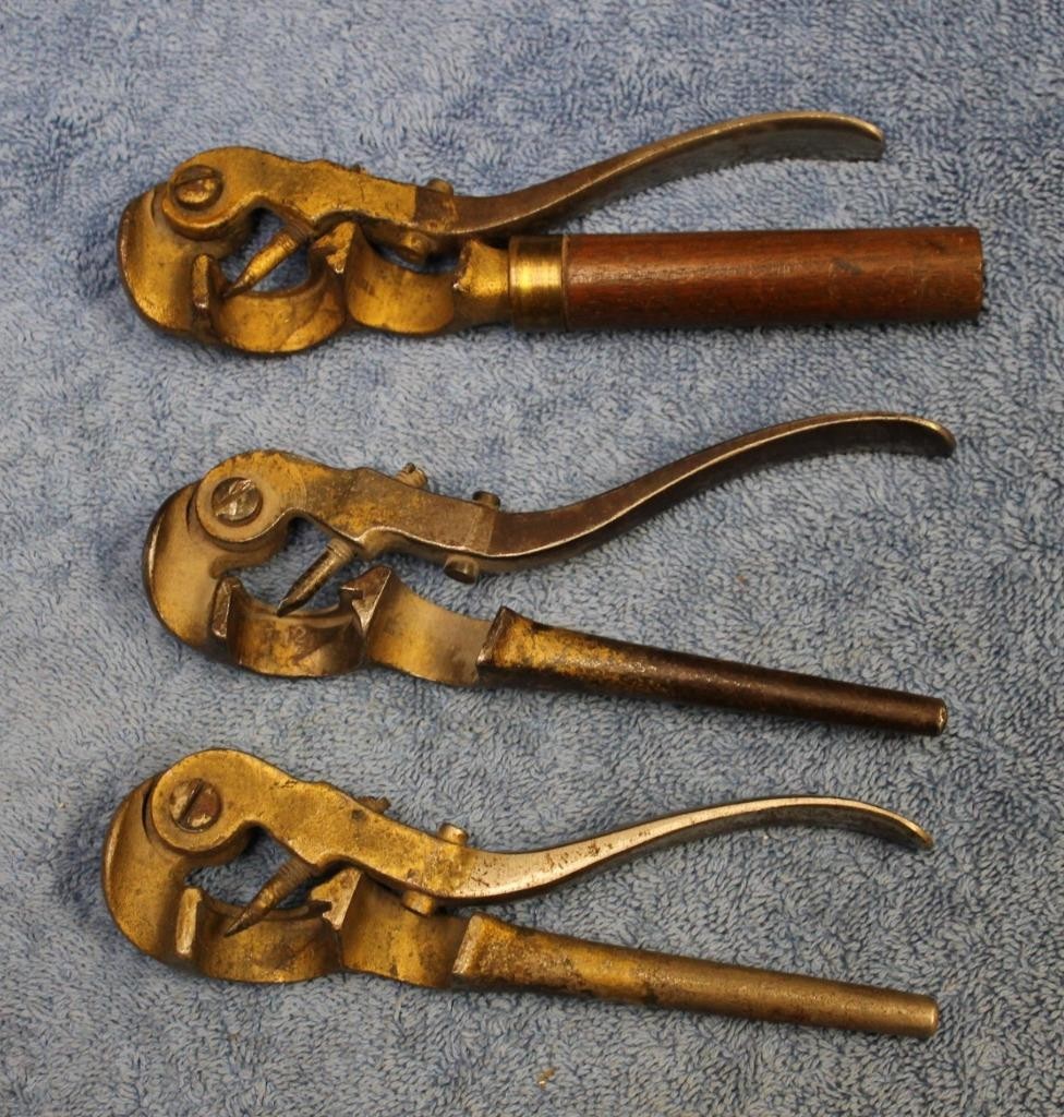 3 Vintage Remington L.L. Hepburn Capping Decapping Hinged Shot Shell Tools 12GA