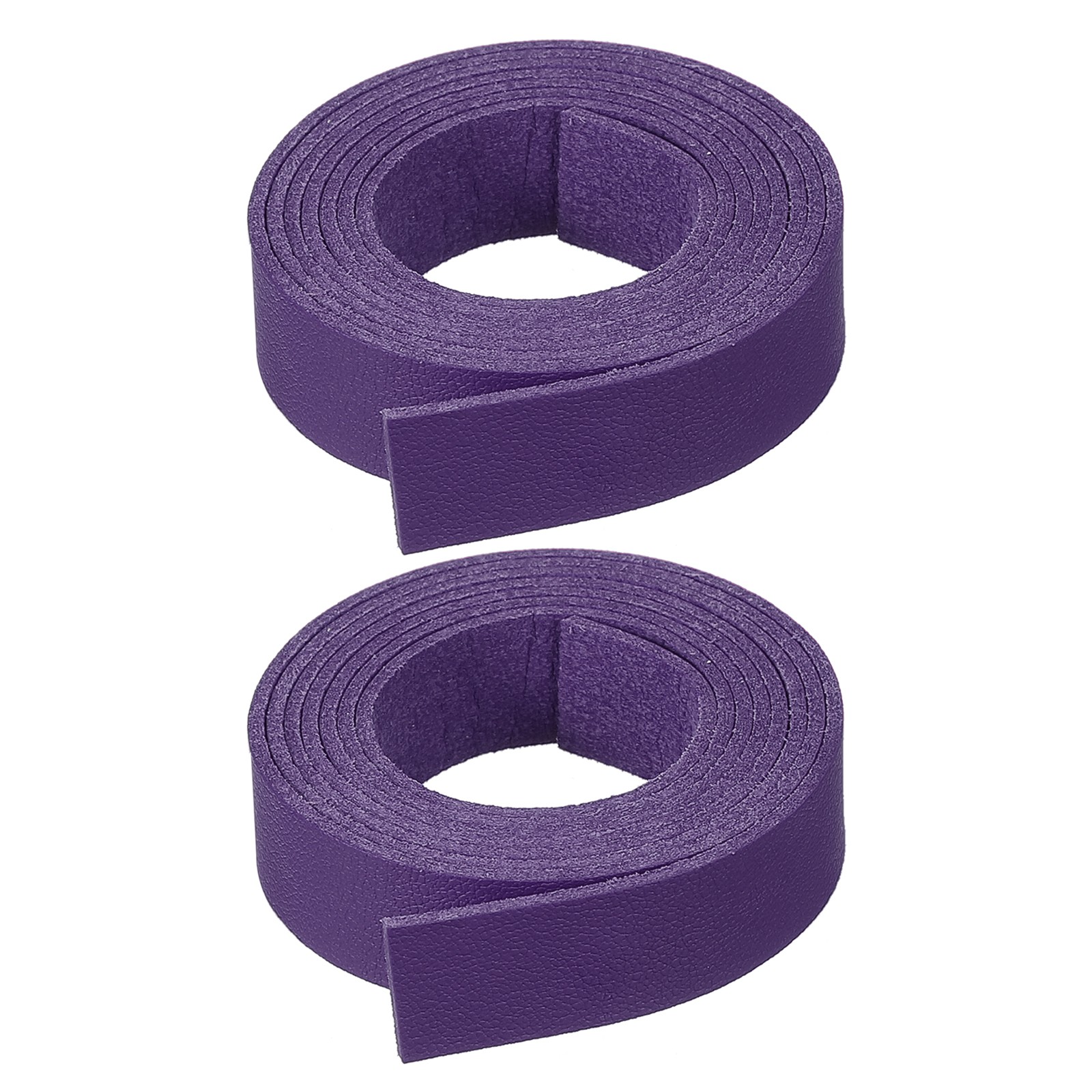 2 Pcs Faux Suede Leather Strap 15mm x 1.1 Yard Leather String Cord, Deep Purple