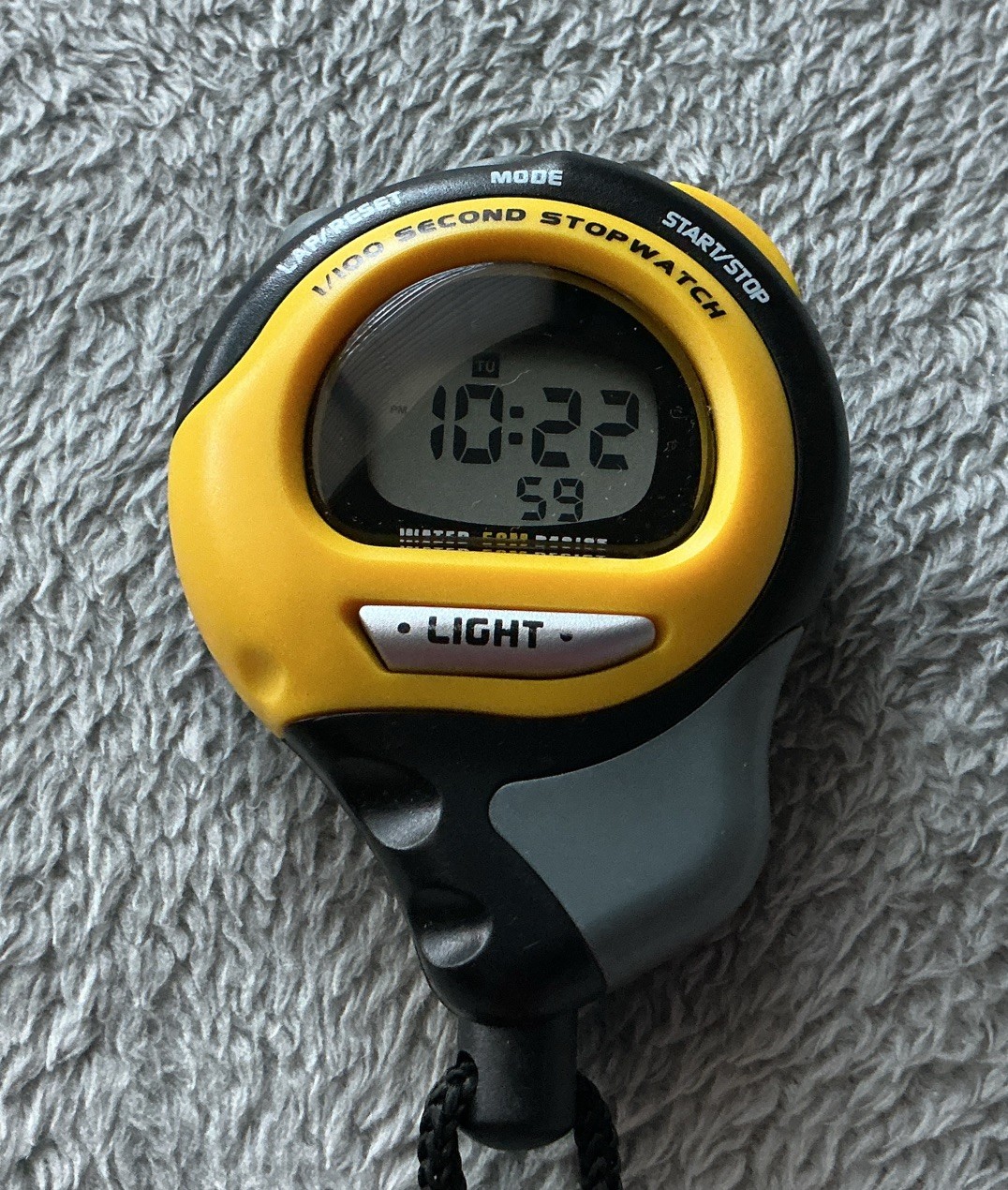 Digital Stopwatch With Water Resistance, Featuring a 1/1000 second capability.