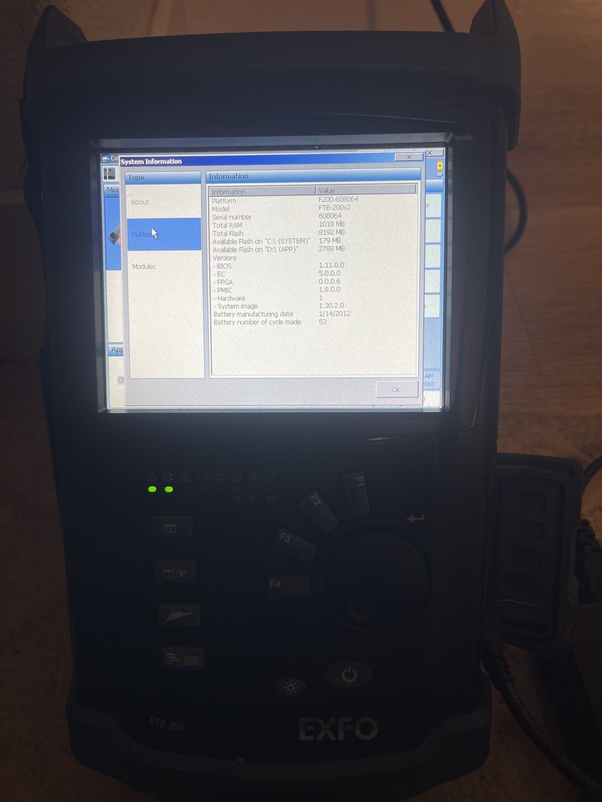 EXFO FTB-200 V2 w/ FTB-5240S OSA Optical Spectrum Analyzer Tested