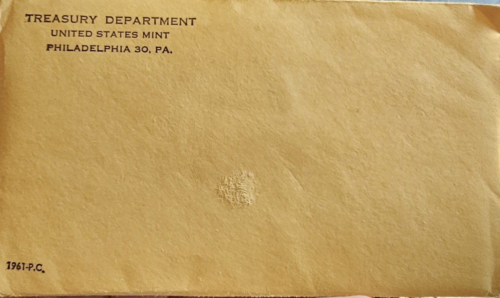 1961 U.S. Mint Proof Set Treasury Department Mint Envevelope NEVER opened,sealed