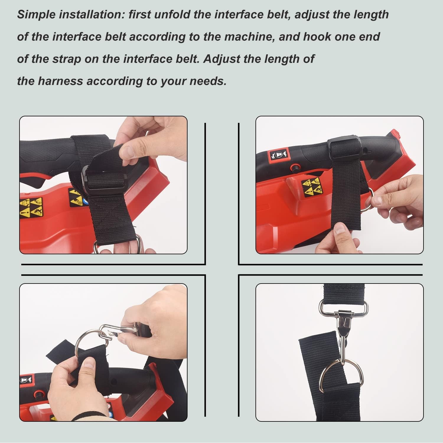Universal Shoulder Strap Trimmer Blower Straps Strap/Weed Eater Blacd