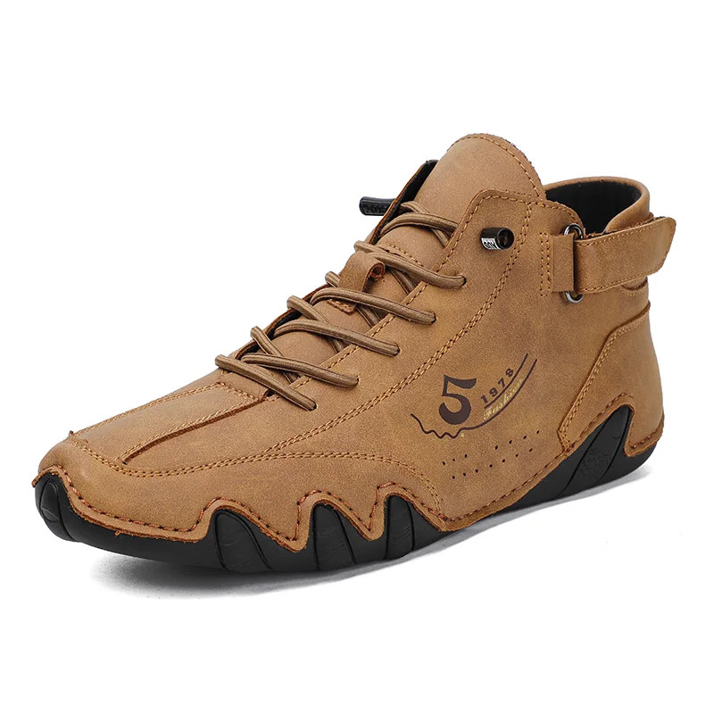 Man's Casual Hand Made Microfiber Leather Upper Anti Slip Sole Octopus Shoes