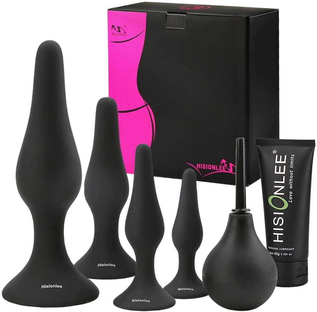 Juguetes sexuales 4PCS Plug Set Silicona médica Sensualidad Juguetes anales
